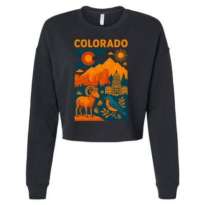 Colorado Peaks Of Greatness Cropped Pullover Crew