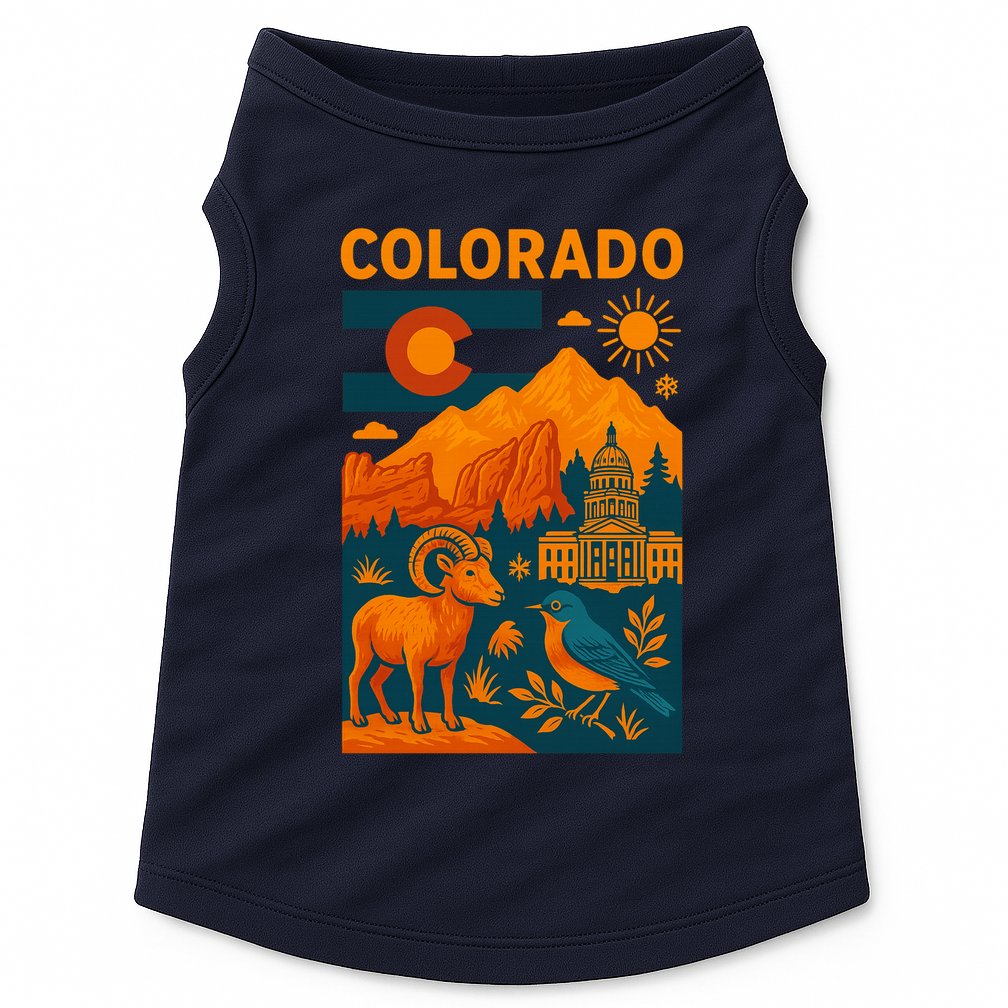 Colorado Peaks Of Greatness Doggie Tank