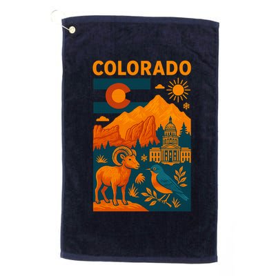 Colorado Peaks Of Greatness Golf Towel