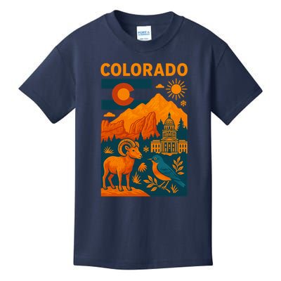 Colorado Peaks Of Greatness Kids T-Shirt
