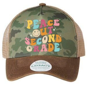 Cute Peace Out Second Grade Funny Last Day Of School Legacy Tie Dye Trucker Hat