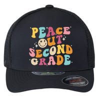 Cute Peace Out Second Grade Funny Last Day Of School Flexfit Unipanel Trucker Cap