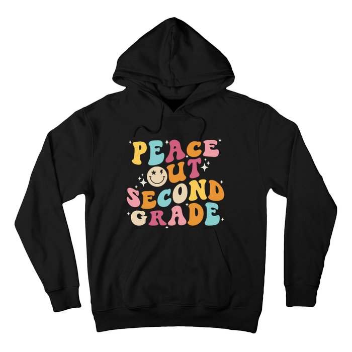 Cute Peace Out Second Grade Funny Last Day Of School Hoodie