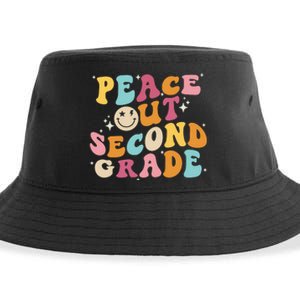 Cute Peace Out Second Grade Funny Last Day Of School Sustainable Bucket Hat