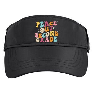 Cute Peace Out Second Grade Funny Last Day Of School Adult Drive Performance Visor