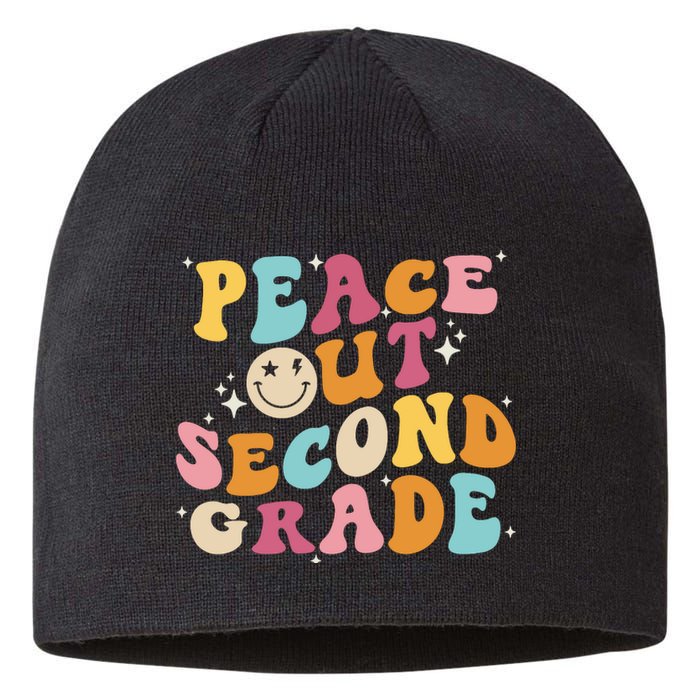 Cute Peace Out Second Grade Funny Last Day Of School Sustainable Beanie