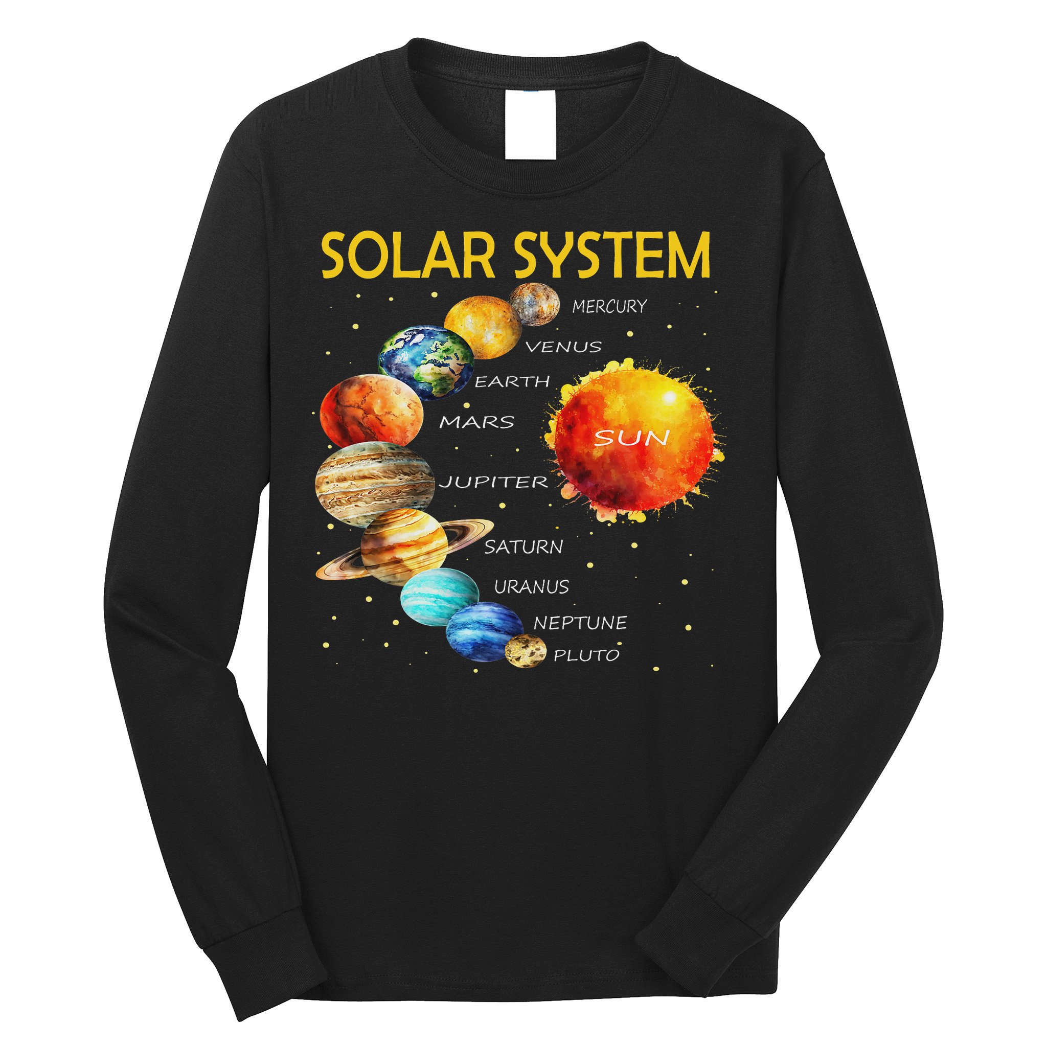 Cute Planets Of The Solar System  Long Sleeve Shirt