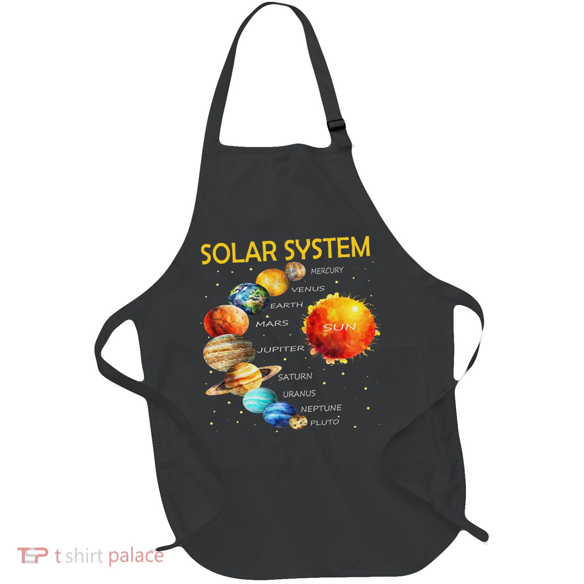 Cute Planets Of The Solar System  Full-Length Apron With Pockets