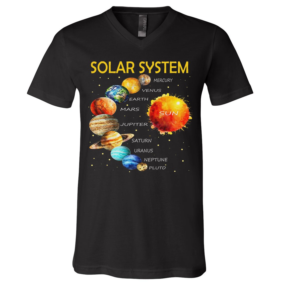 Cute Planets Of The Solar System  V-Neck T-Shirt