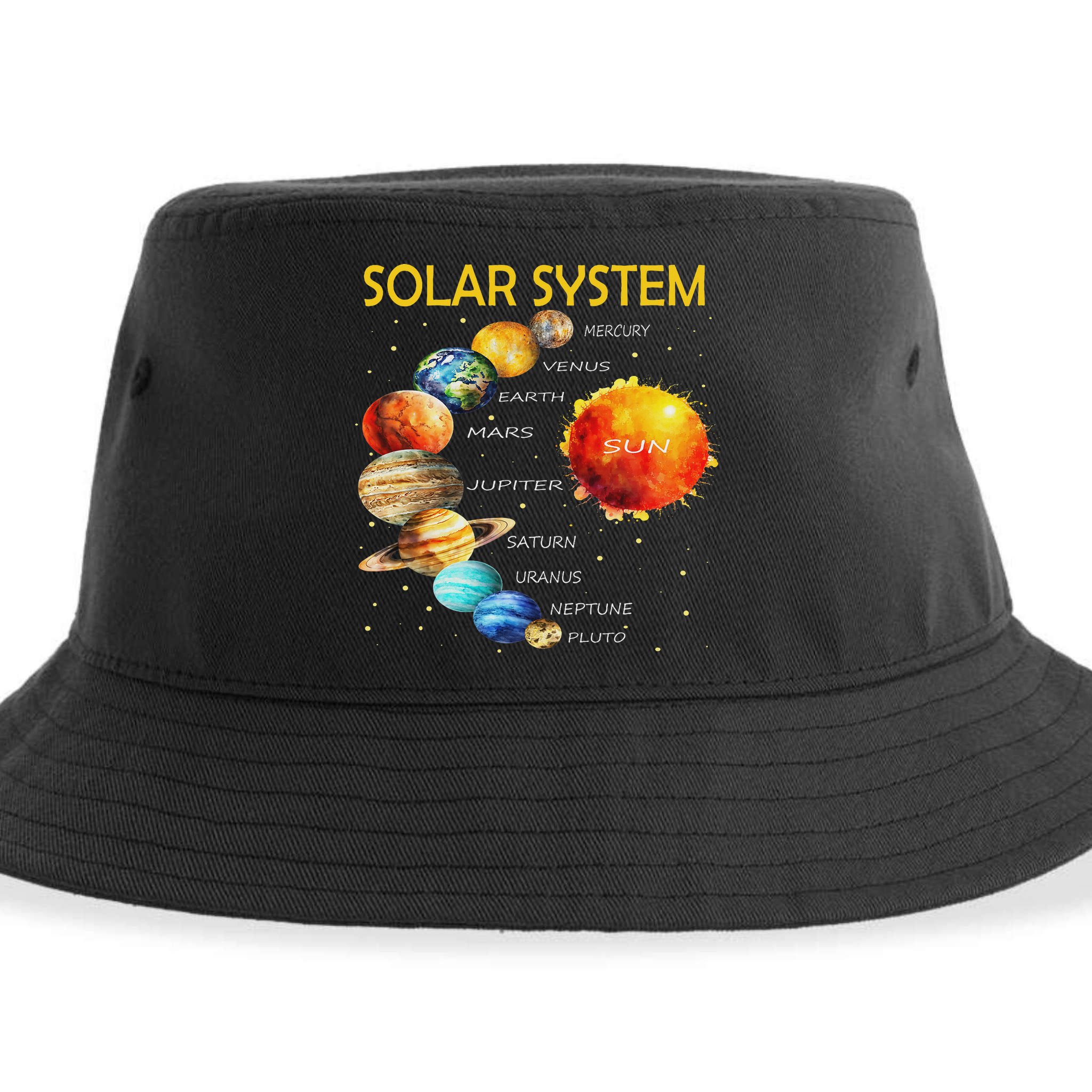 Cute Planets Of The Solar System  Sustainable Bucket Hat