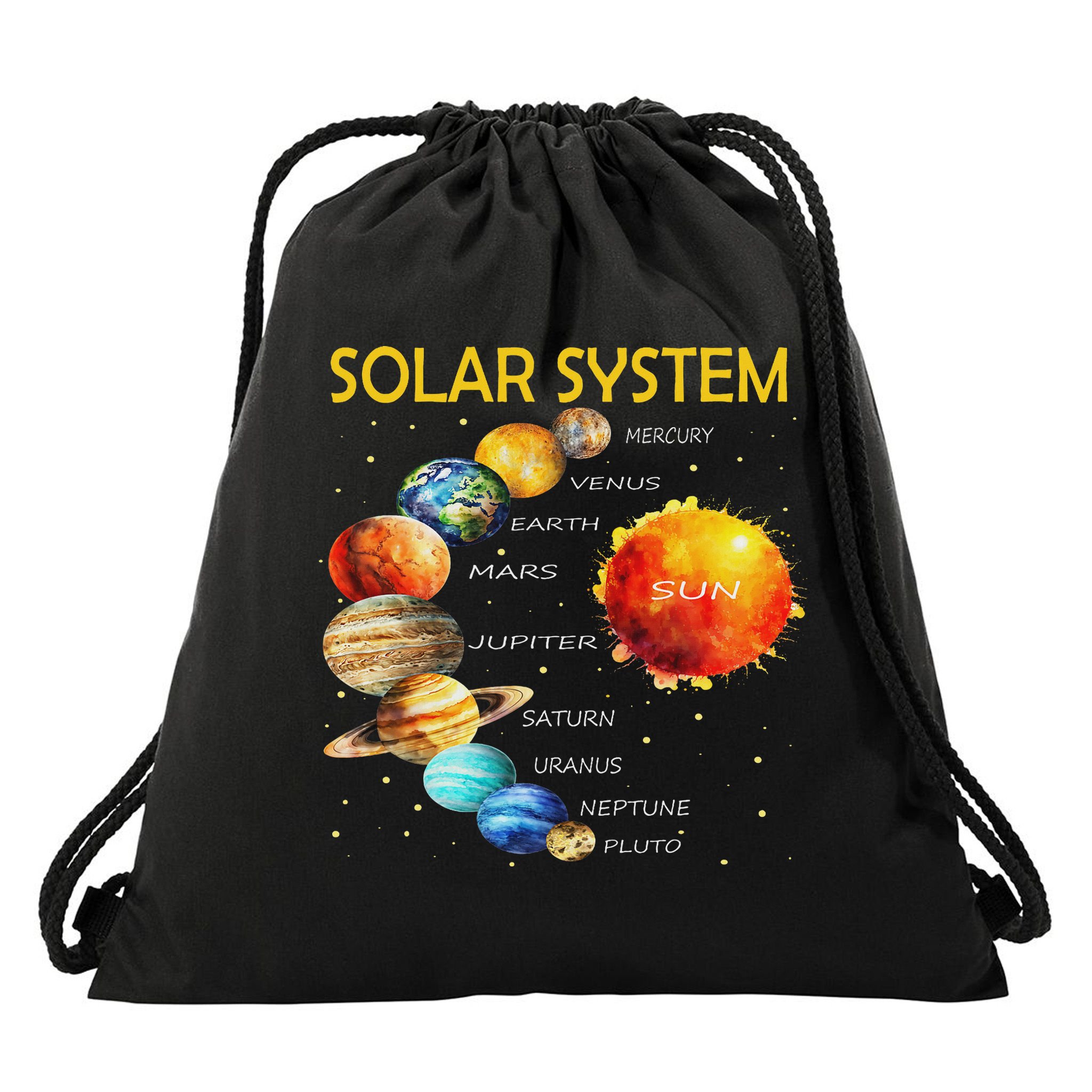 Cute Planets Of The Solar System  Drawstring Bag
