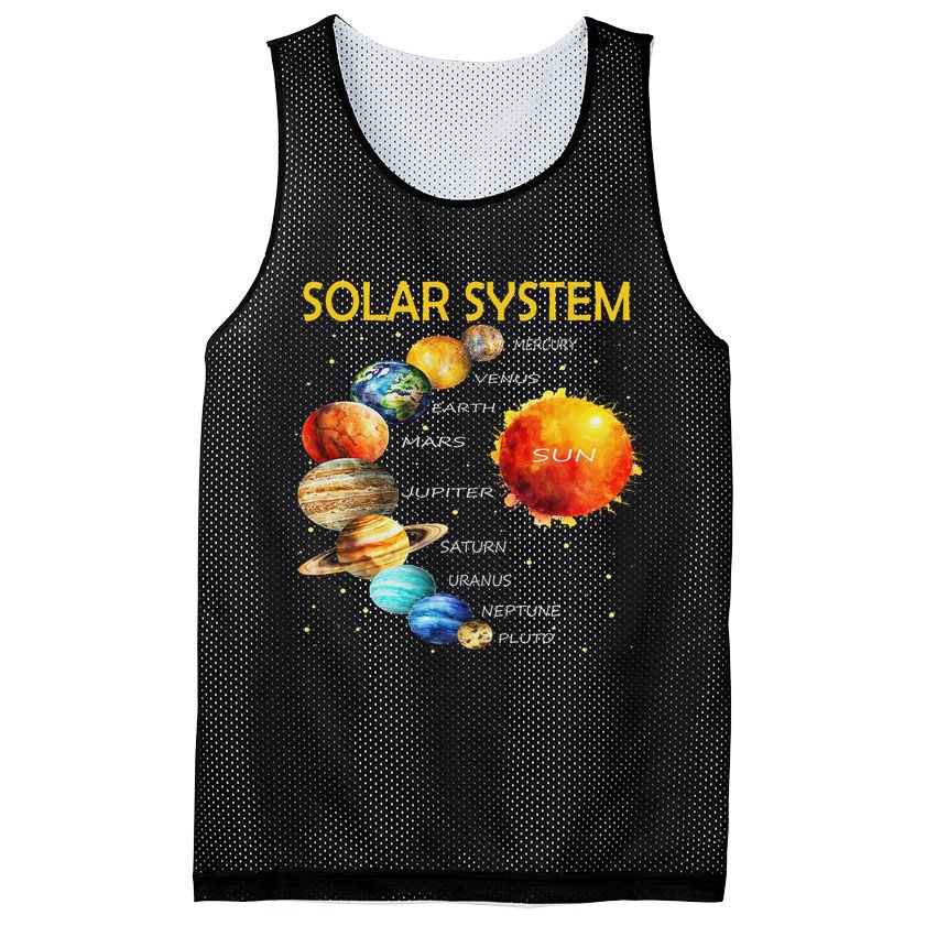 Cute Planets Of The Solar System  Mesh Reversible Basketball Jersey Tank
