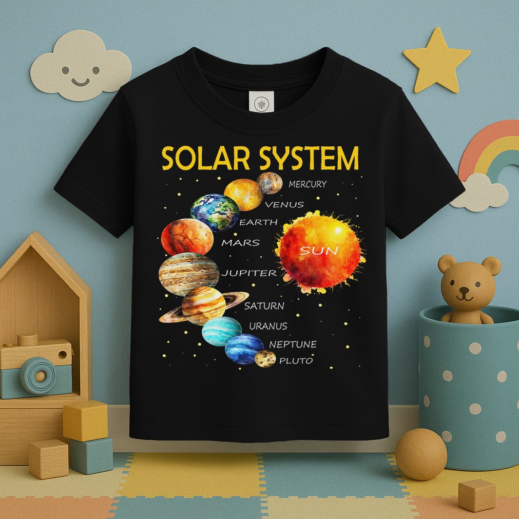Cute Planets Of The Solar System  Toddler T-Shirt