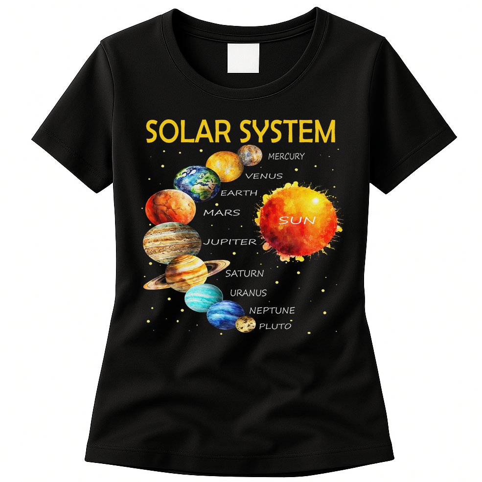 Cute Planets Of The Solar System  Womens T-Shirt