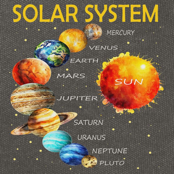 Cute Planets Of The Solar System  Cotton Canvas Backpack