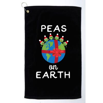 Christmas Peas On Earth World Peace Pea Design T Platinum Collection Golf Towel