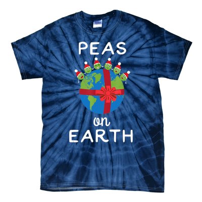 Christmas Peas On Earth World Peace Pea Design T Tie-Dye T-Shirt