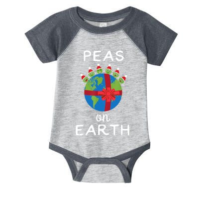 Christmas Peas On Earth World Peace Pea Design T Infant Baby Jersey Bodysuit