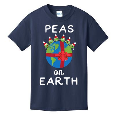 Christmas Peas On Earth World Peace Pea Design T Kids T-Shirt