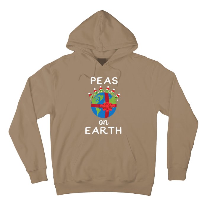 Christmas Peas On Earth World Peace Pea Design T Hoodie