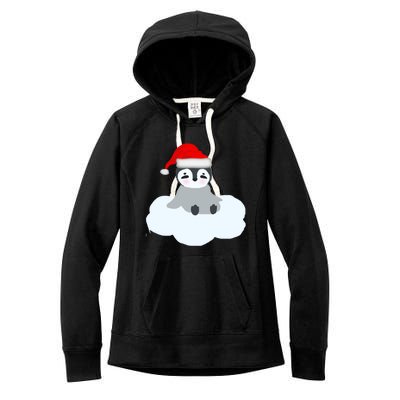 Christmas Penguin On Cloud Nine Meaningful Gift Women's Fleece Hoodie