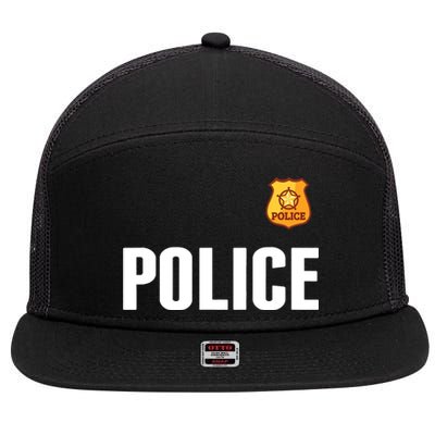 Cop Policeman Officer Halloween Costume 7 Panel Mesh Trucker Snapback Hat