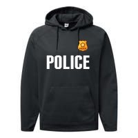 Cop Policeman Officer Halloween Costume Performance Fleece Hoodie