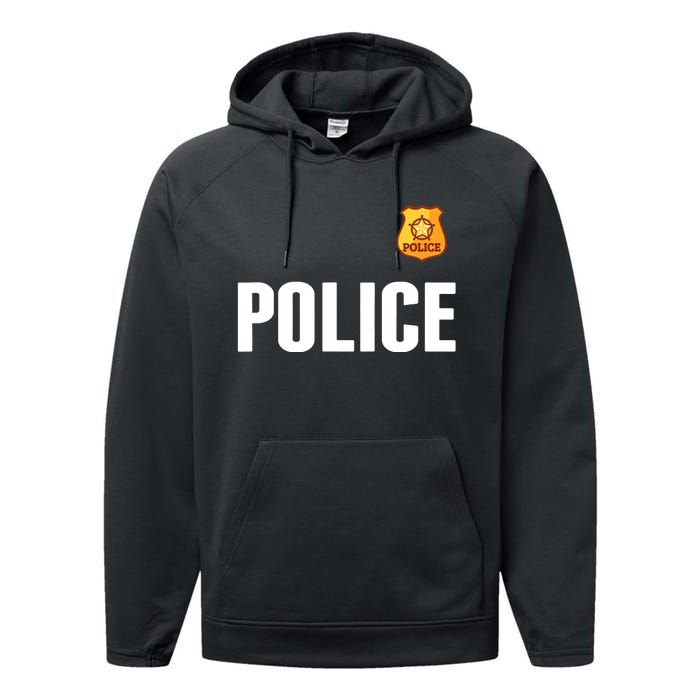 Cop Policeman Officer Halloween Costume Performance Fleece Hoodie