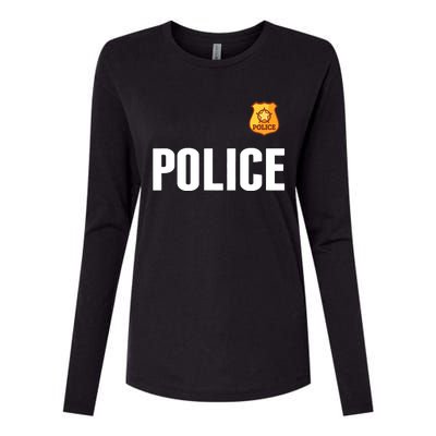 Cop Policeman Officer Halloween Costume Womens Cotton Relaxed Long Sleeve T-Shirt