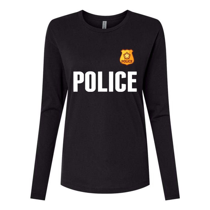 Cop Policeman Officer Halloween Costume Womens Cotton Relaxed Long Sleeve T-Shirt