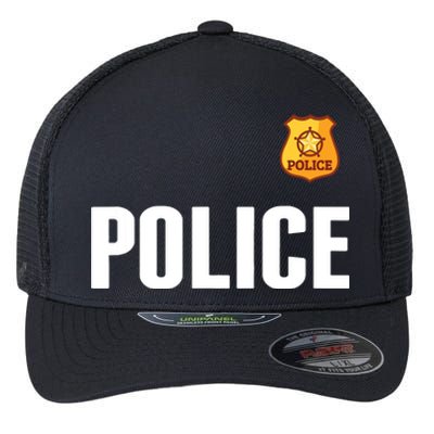 Cop Policeman Officer Halloween Costume Flexfit Unipanel Trucker Cap