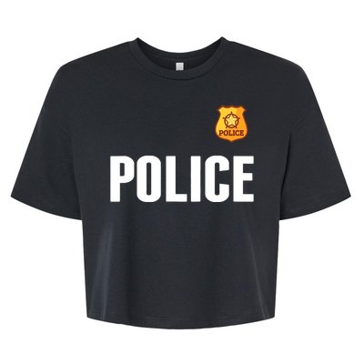 Cop Policeman Officer Halloween Costume Bella+Canvas Jersey Crop Tee