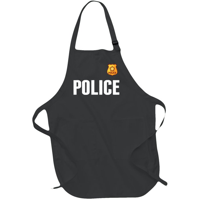 Cop Policeman Officer Halloween Costume Full-Length Apron With Pockets