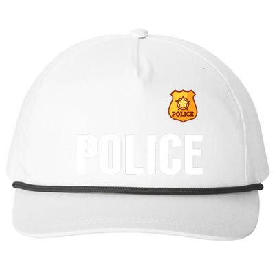 Cop Policeman Officer Halloween Costume Snapback Five-Panel Rope Hat