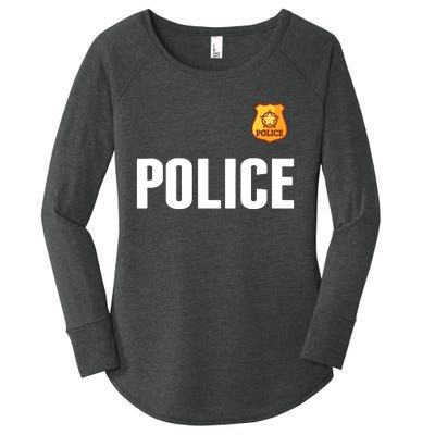 Cop Policeman Officer Halloween Costume Women's Perfect Tri Tunic Long Sleeve Shirt