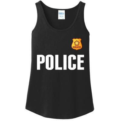 Cop Policeman Officer Halloween Costume Ladies Essential Tank