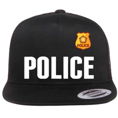 Cop Policeman Officer Halloween Costume Flat Bill Trucker Hat