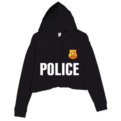 Cop Policeman Officer Halloween Costume Crop Fleece Hoodie