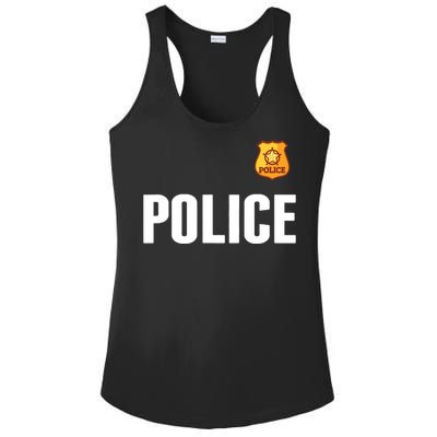 Cop Policeman Officer Halloween Costume Ladies PosiCharge Competitor Racerback Tank