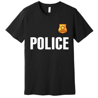 Cop Policeman Officer Halloween Costume Premium T-Shirt