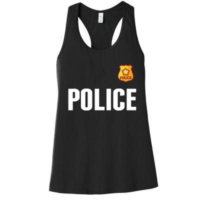 Cop Policeman Officer Halloween Costume Women's Racerback Tank