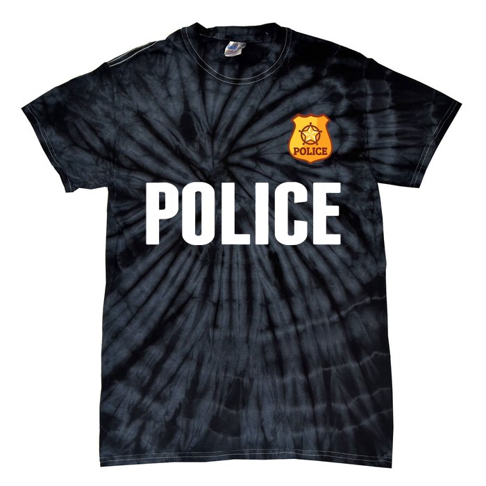 Cop Policeman Officer Halloween Costume Tie-Dye T-Shirt