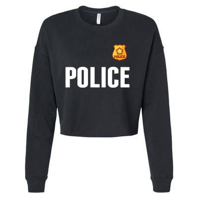 Cop Policeman Officer Halloween Costume Cropped Pullover Crew