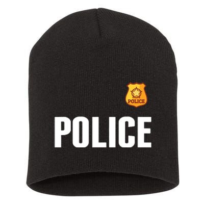 Cop Policeman Officer Halloween Costume Short Acrylic Beanie