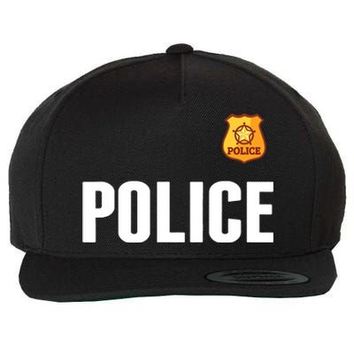 Cop Policeman Officer Halloween Costume Wool Snapback Cap