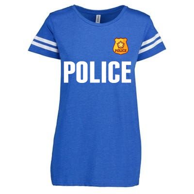 Cop Policeman Officer Halloween Costume Enza Ladies Jersey Football T-Shirt