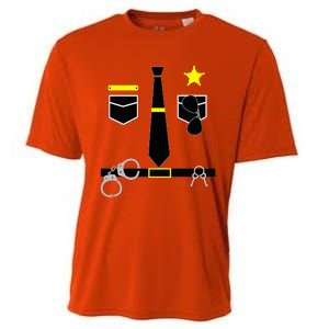 Cool Police Officer Costume Cop Policeman Cooling Performance Crew T-Shirt