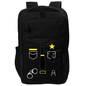 Cool Police Officer Costume Cop Policeman Impact Tech Backpack