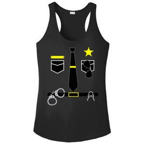 Cool Police Officer Costume Cop Policeman Ladies PosiCharge Competitor Racerback Tank