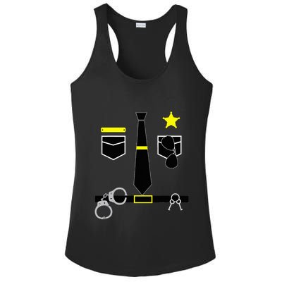 Cool Police Officer Costume Cop Policeman Ladies PosiCharge Competitor Racerback Tank